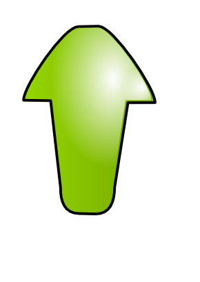Icône flèche vert haut à télécharger gratuitement